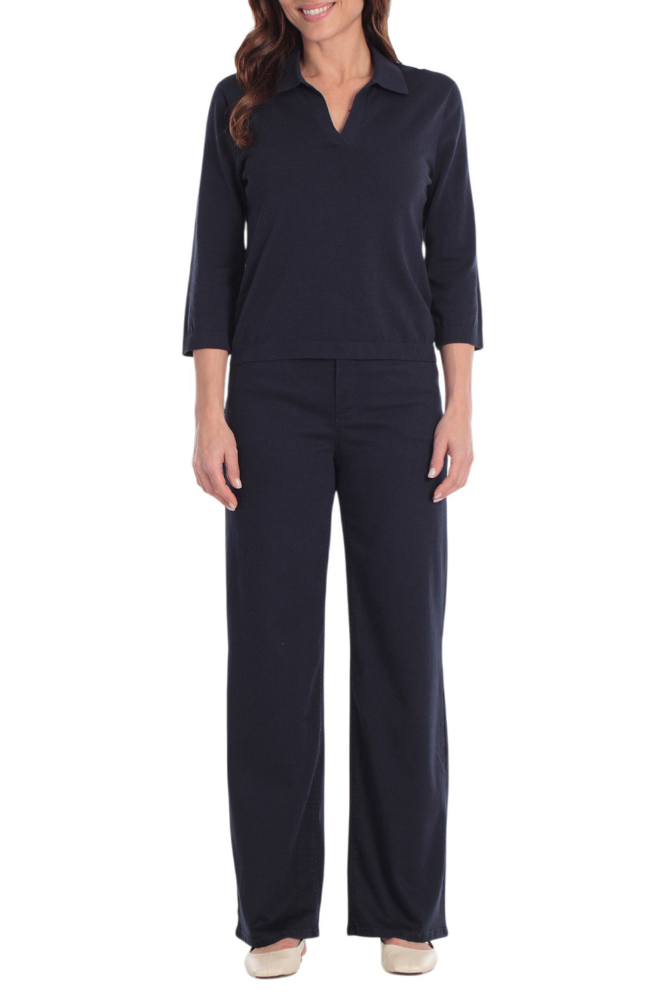 Женский Gerry Weber Джемпер поло однотонный (цвет ), артикул N66202 | Фото 3