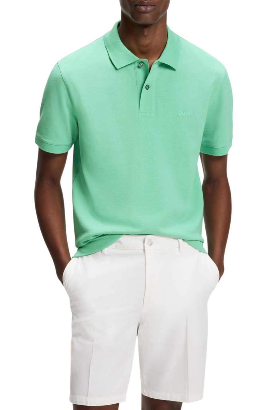 Мужской BOSS Поло Pallas из натурального хлопка (цвет ), артикул 50553564 | Фото 4