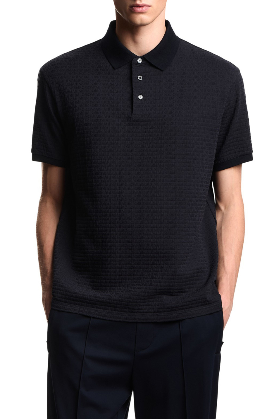 Мужской Emporio Armani Поло из хлопка (цвет ), артикул EM004595-AF10762 | Фото 2