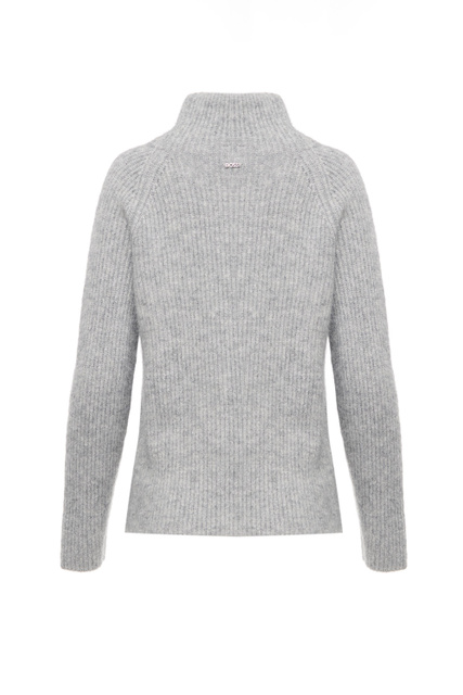 Однотонный свитер с высокой горловиной|Основной цвет:Серый|Артикул:50478296 | Фото 2