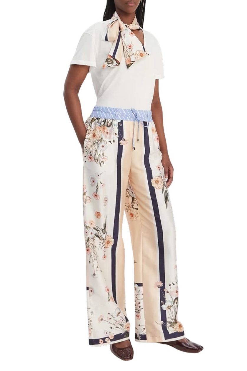 Брюки с цветочным принтом|Основной цвет:Разноцветный Женский Liu Jo Брюки с цветочным принтом (цвет ), артикул WA6358T2555 | Фото 3