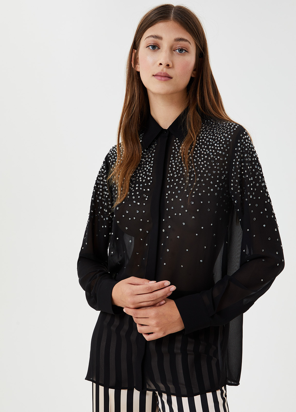 Женский Liu Jo Блузка со стразами (цвет ), артикул IF0129T5252 | Фото 3