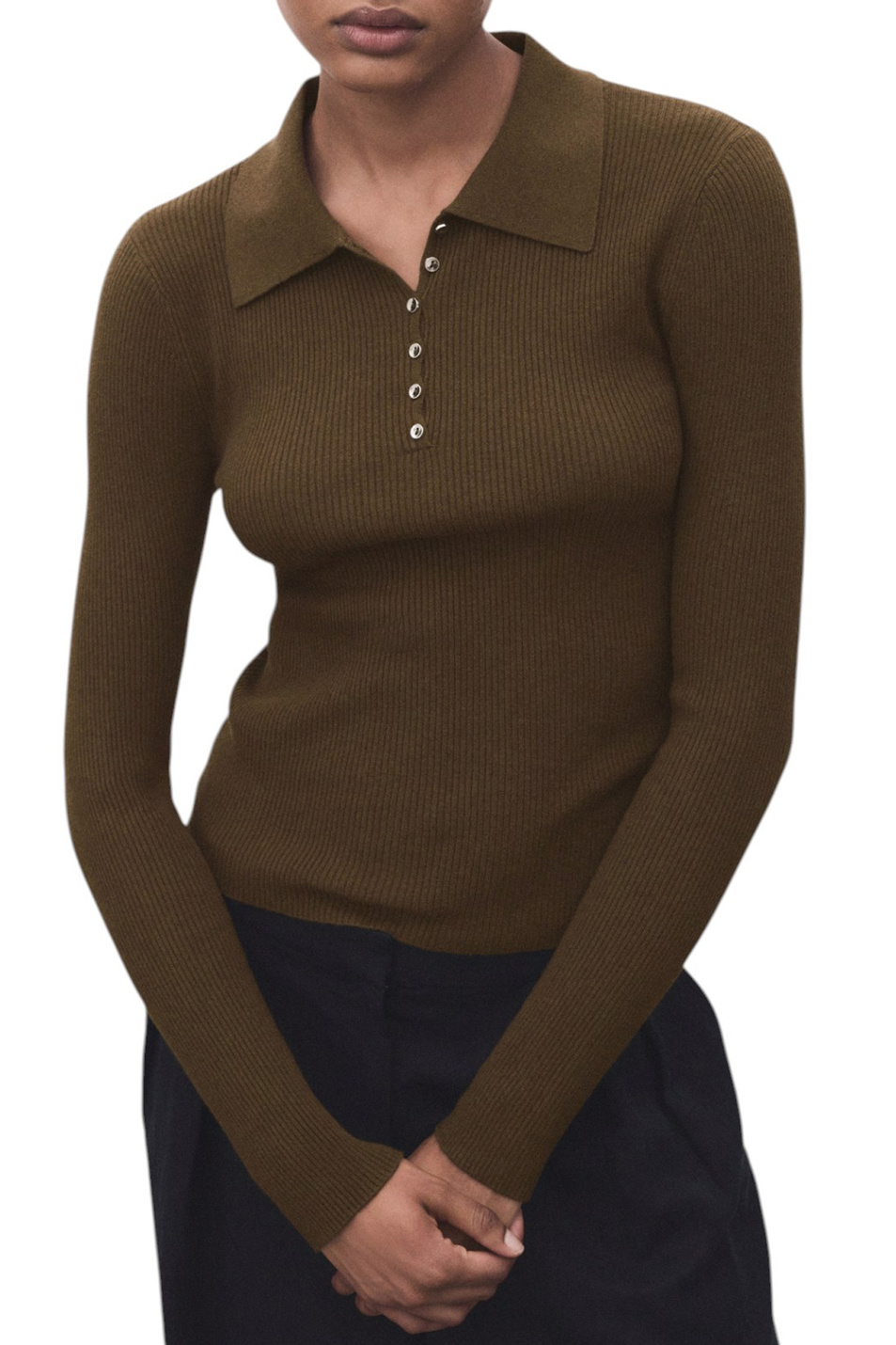 Женский Mango Джемпер поло TWENTIES (цвет ), артикул 17005822 | Фото 3