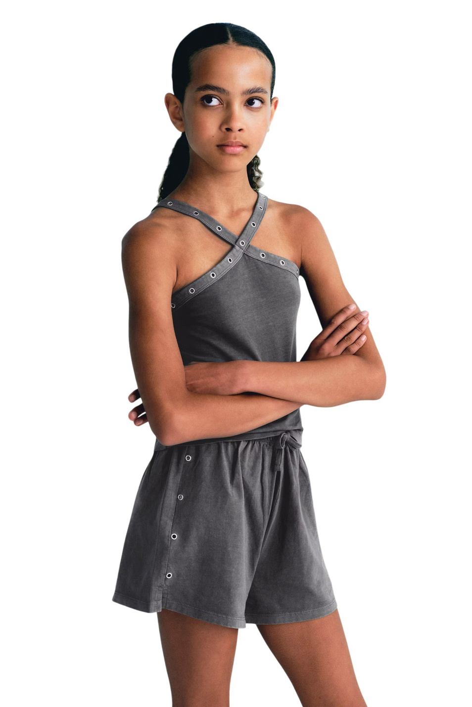 Девочкам Mango Kids Топ TACHASET из хлопка (цвет ), артикул 37071379 | Фото 3