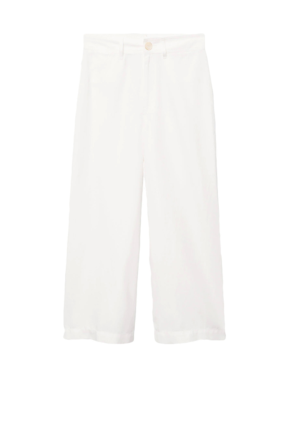 Брюки-кюлоты из смесовой ткани|Основной цвет:Белый Женский Mango Брюки-кюлоты из смесовой ткани (цвет ), артикул 87098630 | Фото 1