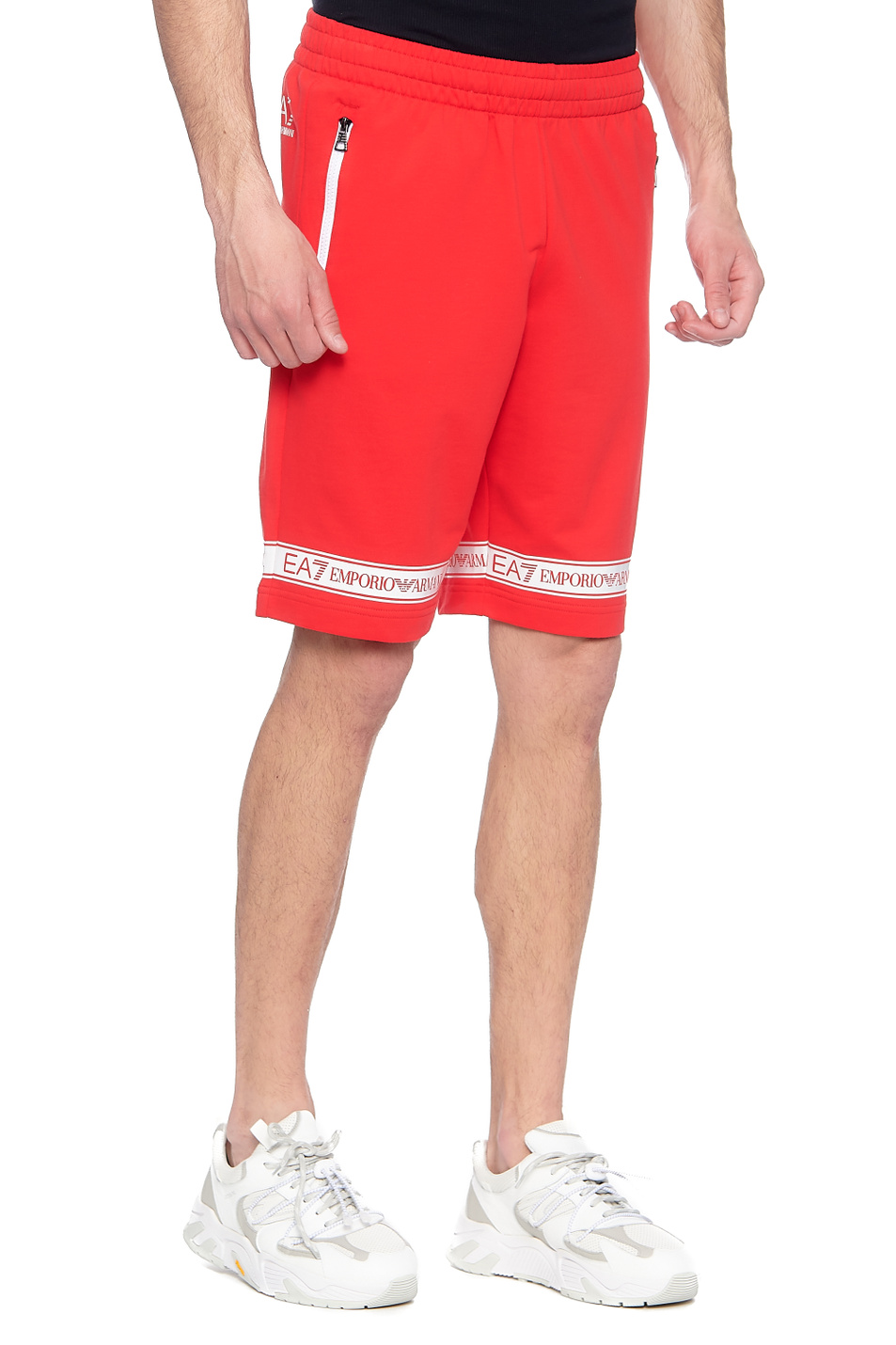 EA7 Спортивные шорты из хлопкового джерси с логотипом (цвет ), артикул 3KPS56-PJ05Z | Фото 3