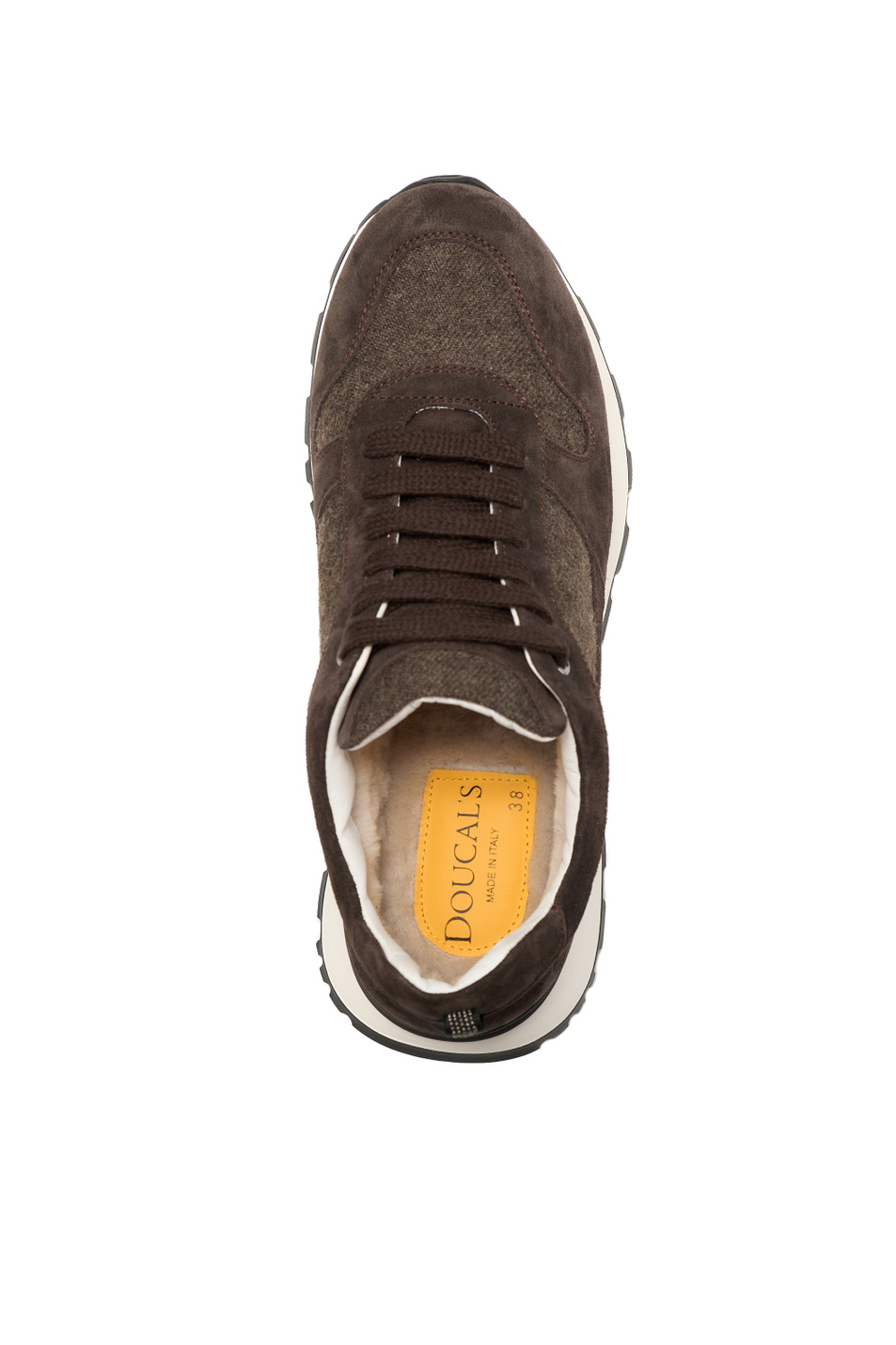 Кроссовки из натуральной замши|Основной цвет:Коричневый Женский Doucal's Кроссовки из натуральной замши (цвет ), артикул DD8828WHITPN724NL03 | Фото 4
