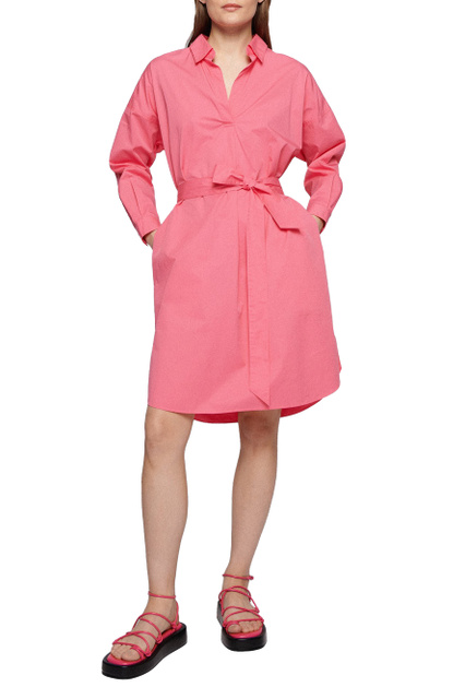 Платье-туника с поясом|Основной цвет:Розовый|Артикул:50469932 | Фото 2