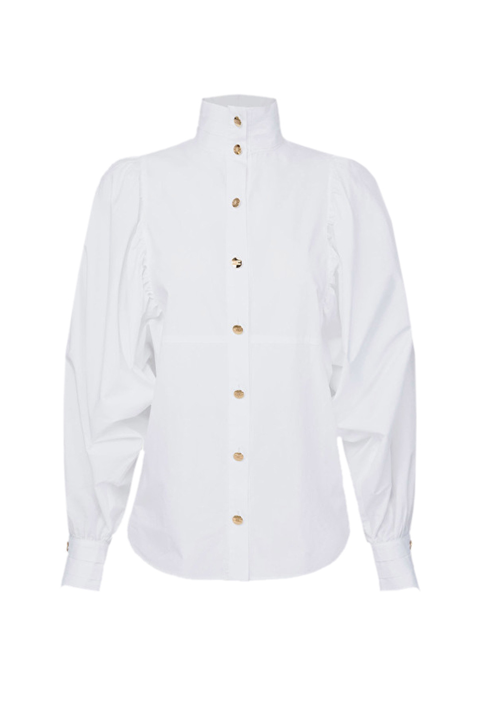 Elisabetta Franchi Рубашка из натурального хлопка с объемными рукавами (цвет ), артикул CA29616E2 | Фото 1