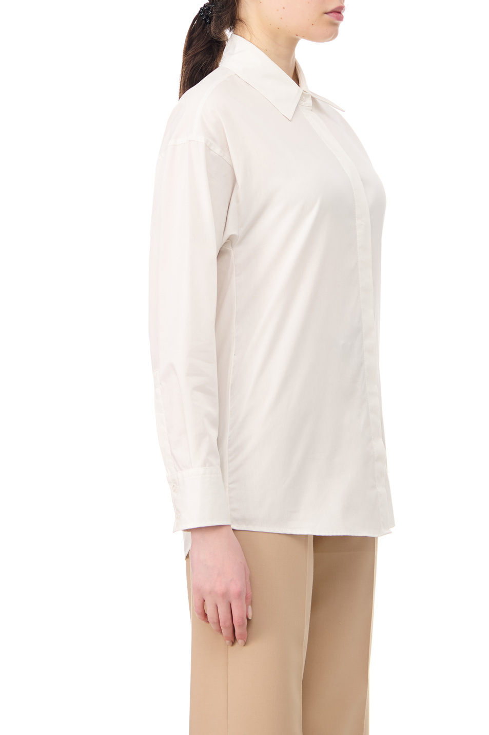 Женский HUGO Рубашка свободного кроя из органического хлопка (цвет ), артикул 50468320 | Фото 4