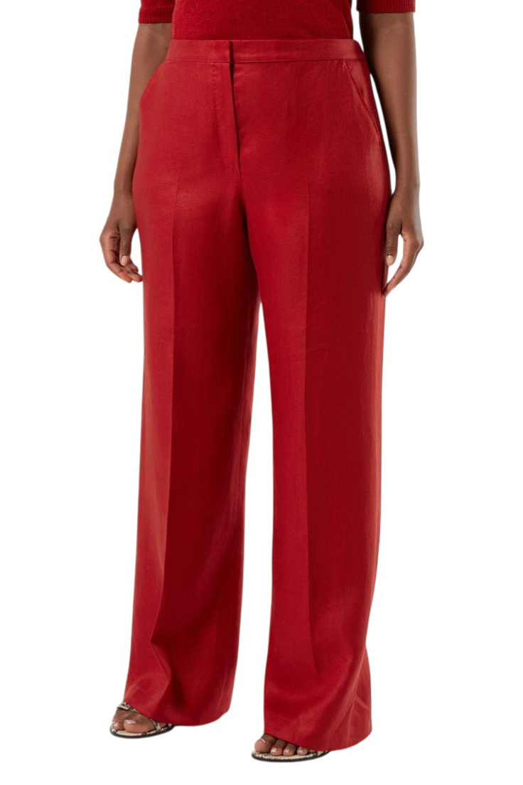 Брюки CANAPA изо льна|Основной цвет:Красный Женский Marina Rinaldi Брюки CANAPA изо льна (цвет ), артикул 2617131132 | Фото 3
