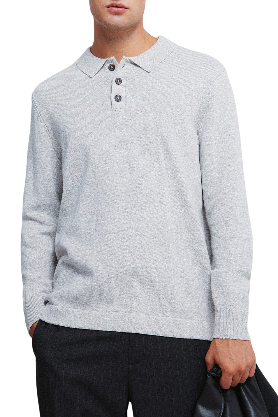 Мужской Springfield Джемпер поло из смесового хлопка (цвет ), артикул 1402500 | Фото 3