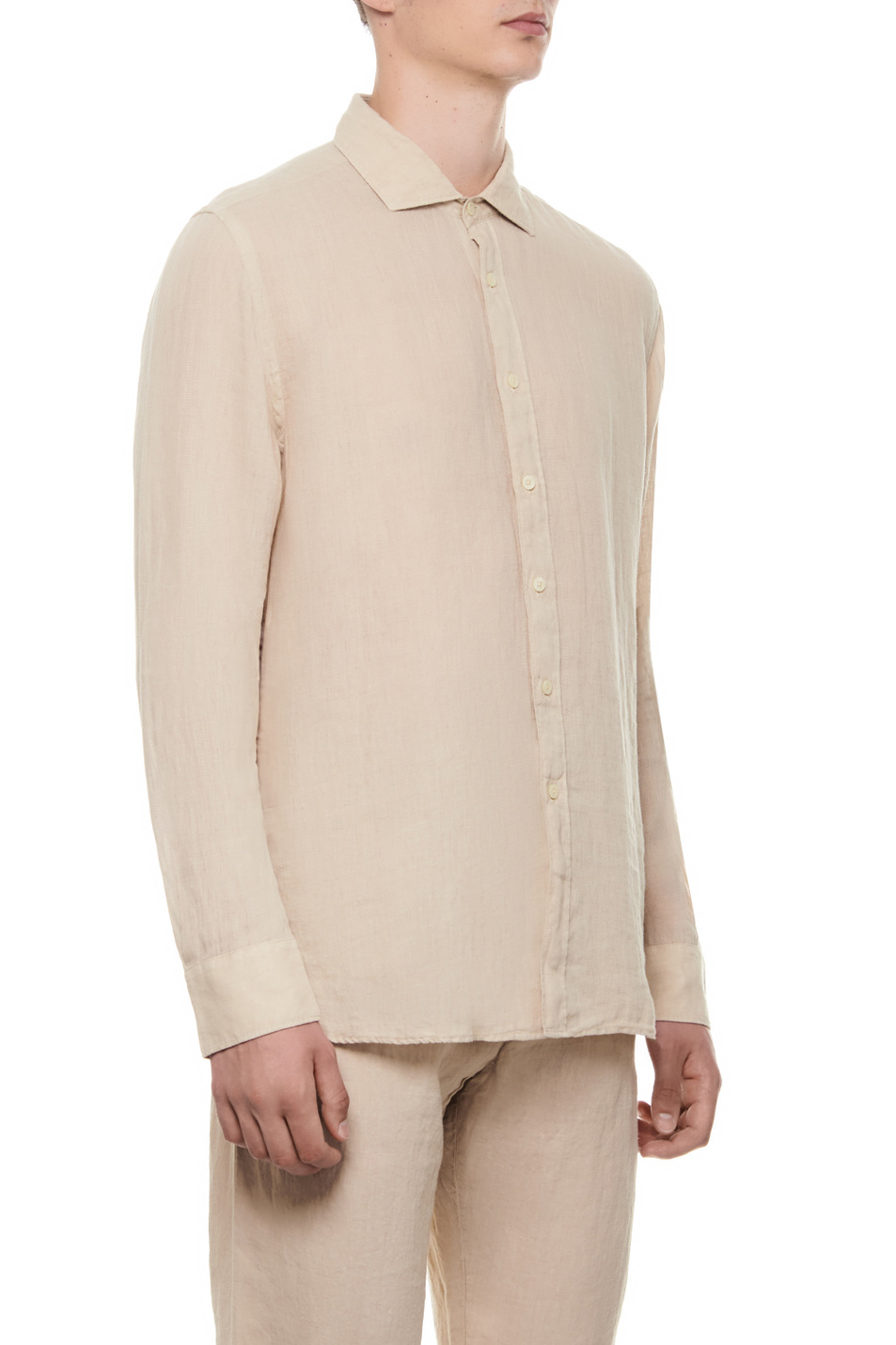 Мужской 120% Lino Рубашка из чистого льна (цвет ), артикул 31ALIM13110000115 | Фото 3