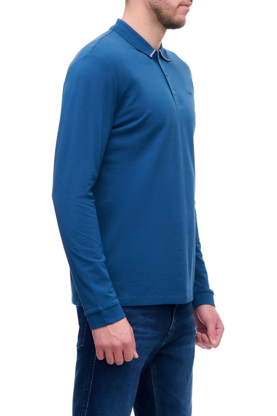 HUGO Рубашка поло из натурального хлопка с длинными рукавами (цвет ), артикул 50447957 | Фото 3