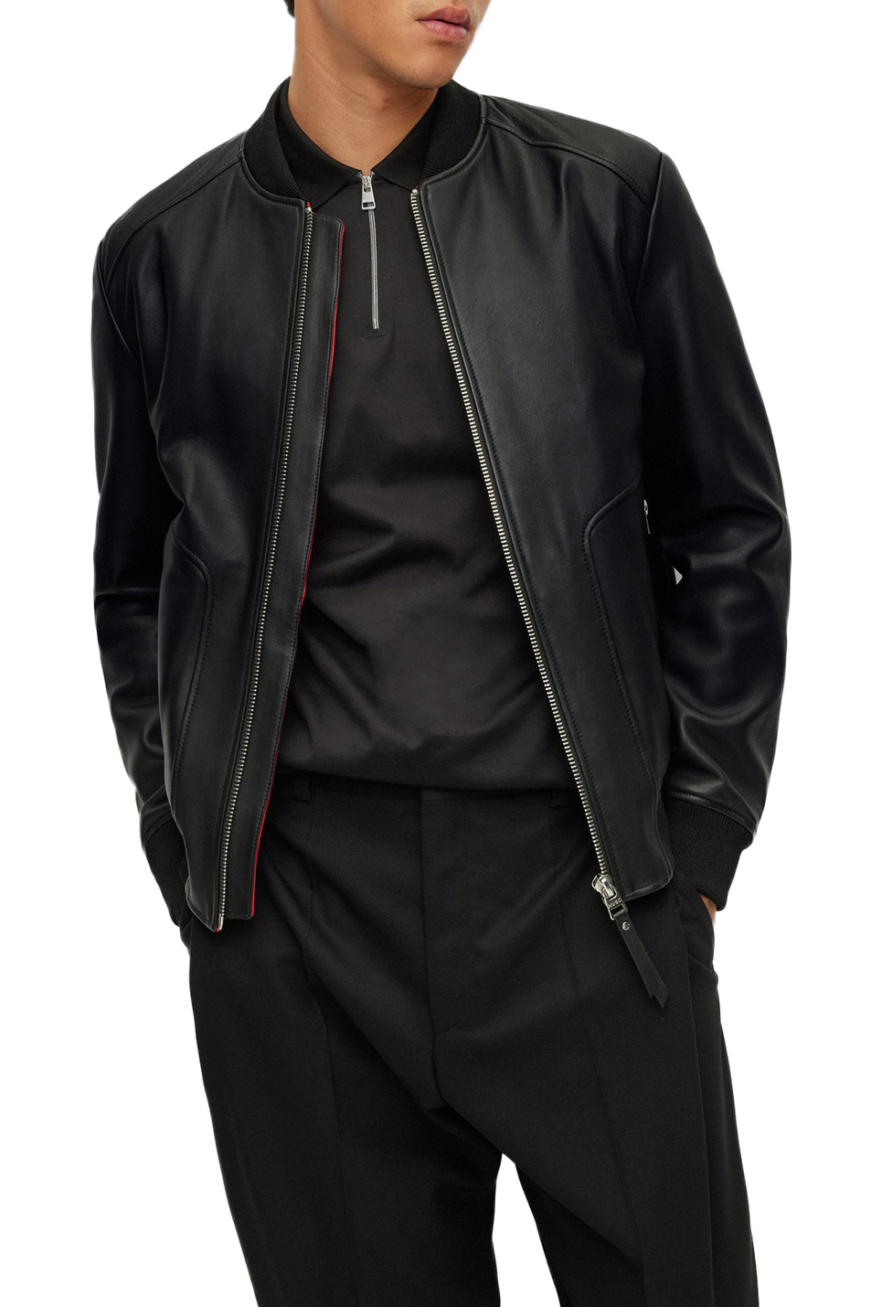 Мужской HUGO Куртка-бомбер стандартного кроя из натуральной кожи (цвет ), артикул 50481934 | Фото 3