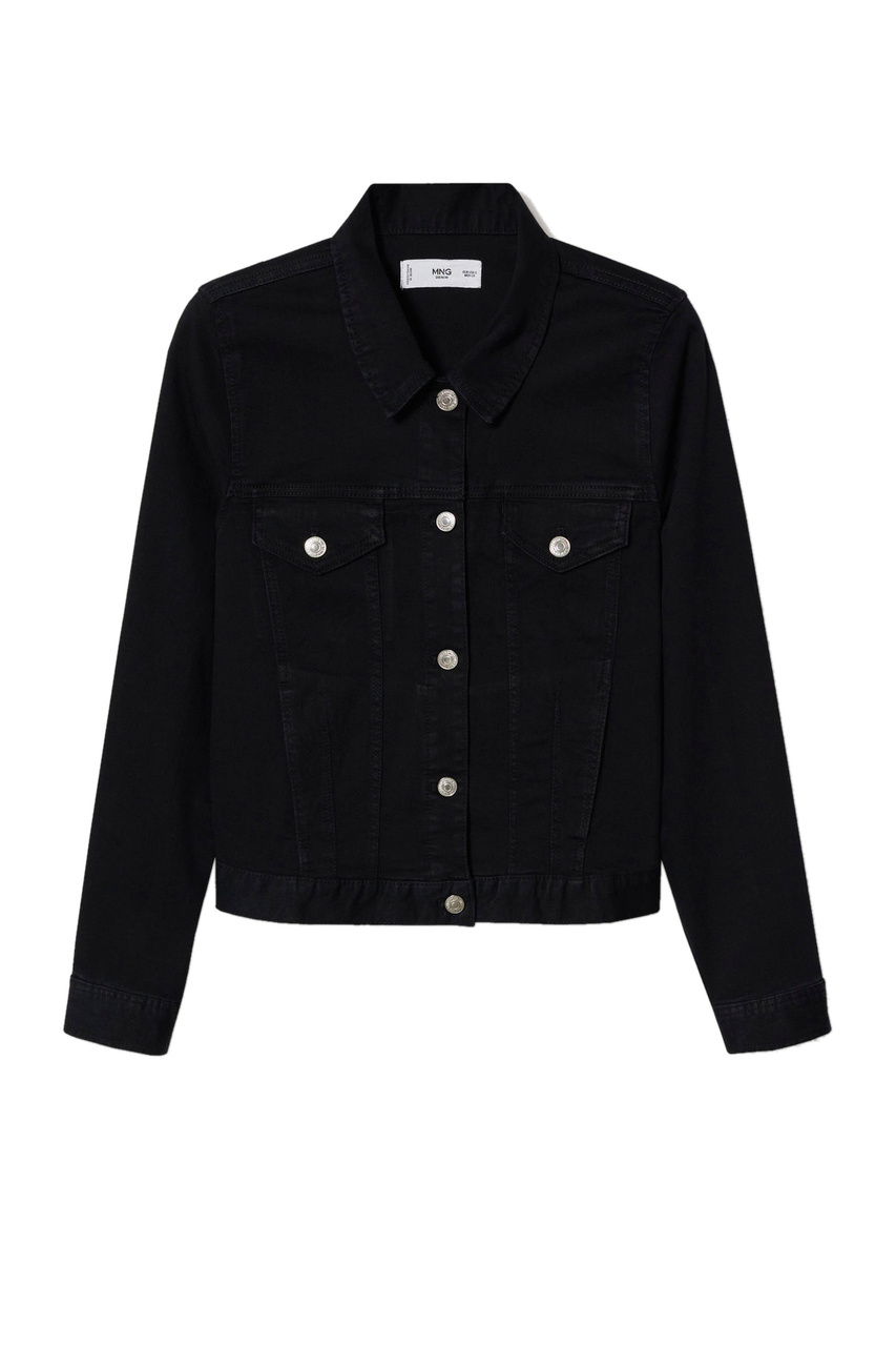 Джинсовая куртка VICKY с накладными карманами|Основной цвет:Черный|Артикул:27025765 | Фото 1