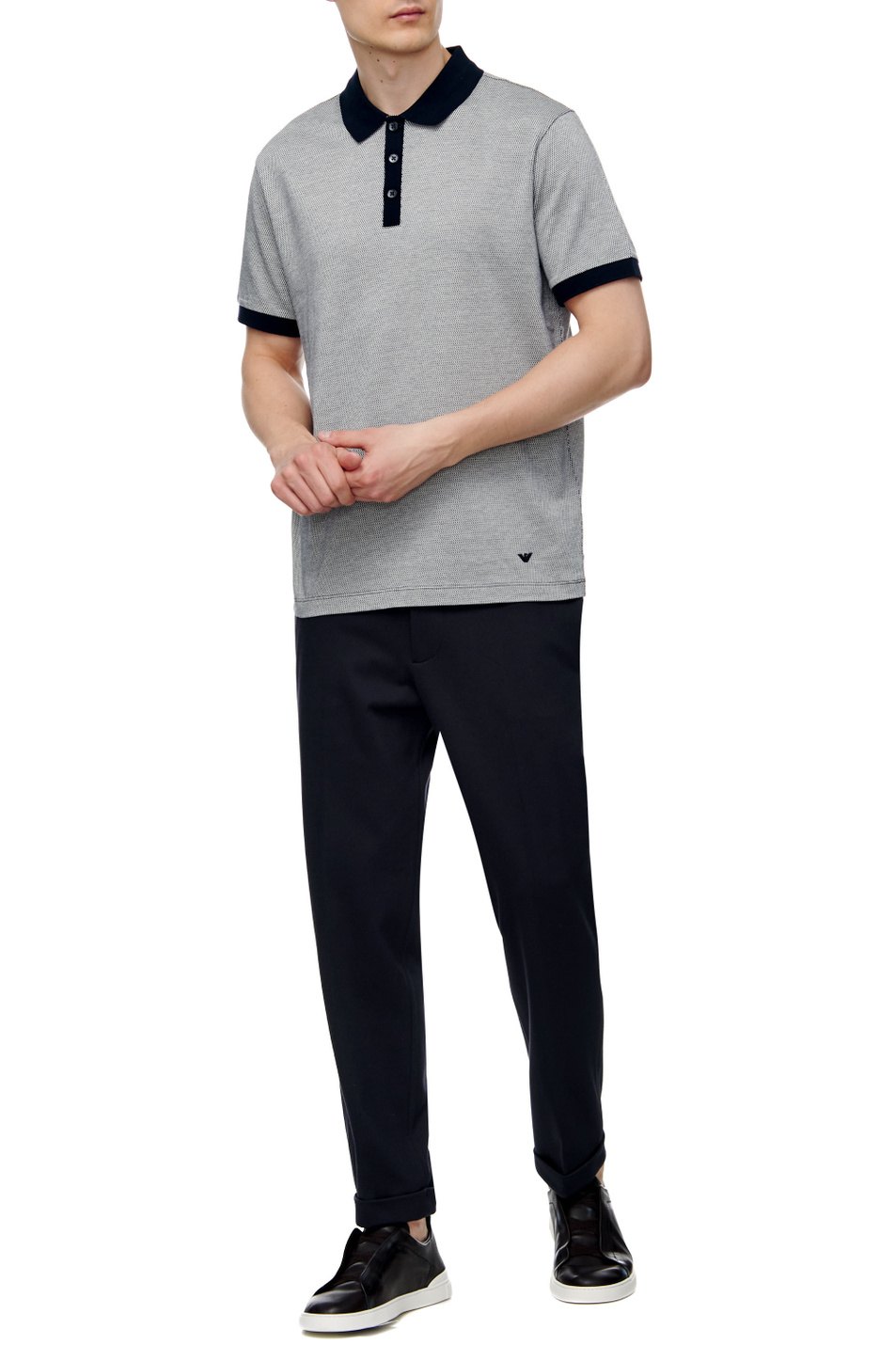 Мужской Emporio Armani Футболка поло из натурального хлопка (цвет ), артикул 6L1F7R-1JB1Z | Фото 2