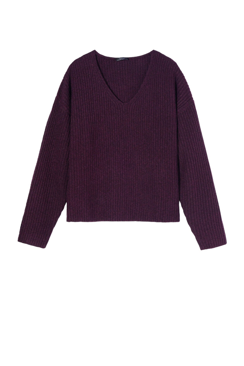 Пуловер однотонный|Основной цвет:Фиолетовый|Артикул:216780 | Фото 1