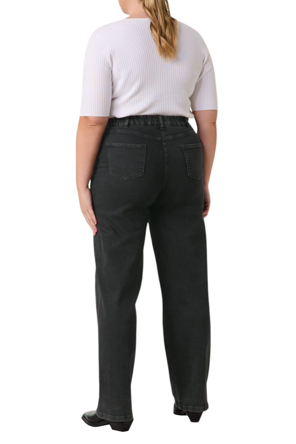 Джинсы широкого кроя|Основной цвет:Черный Женский Samoon Джинсы широкого кроя (цвет ), артикул 620601-21103 | Фото 6