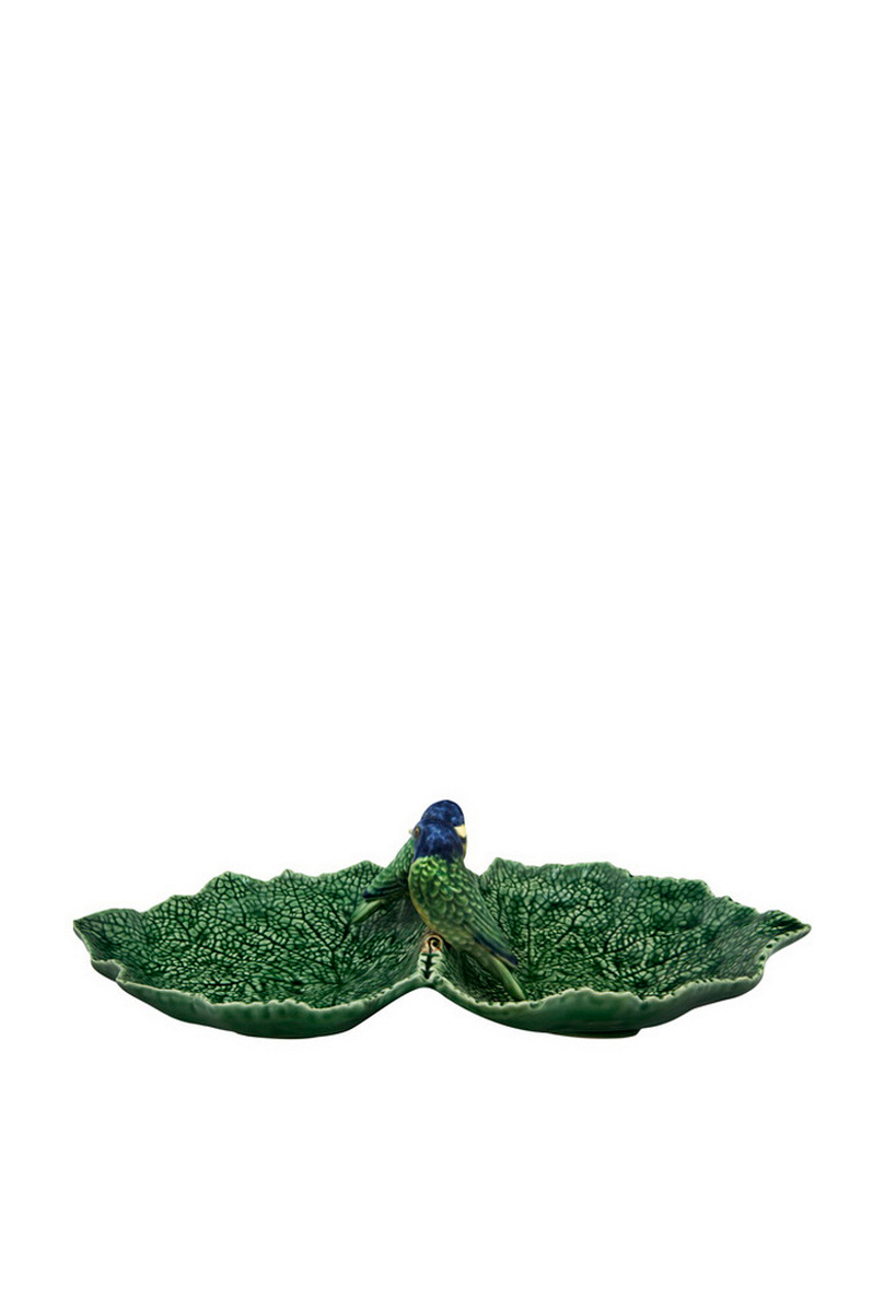 Менажница "Синие птички" 34 х 19 см, 2 сектора|Основной цвет:Зеленый|Артикул:65002944 | Фото 1