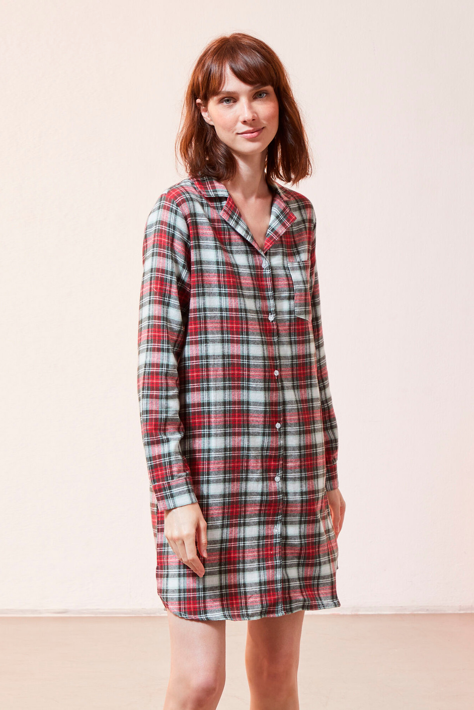 Женский Etam Ночная сорочка ODALYS в клетку (цвет ), артикул 6523110 | Фото 3