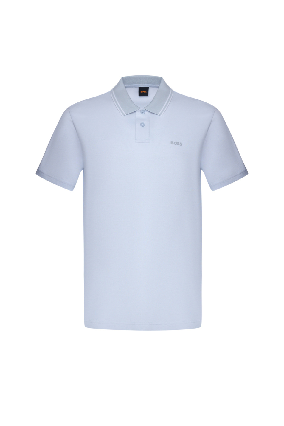 Поло из натурального хлопка|Основной цвет:Голубой Мужской BOSS Поло из натурального хлопка (цвет ), артикул 50507814 | Фото 1