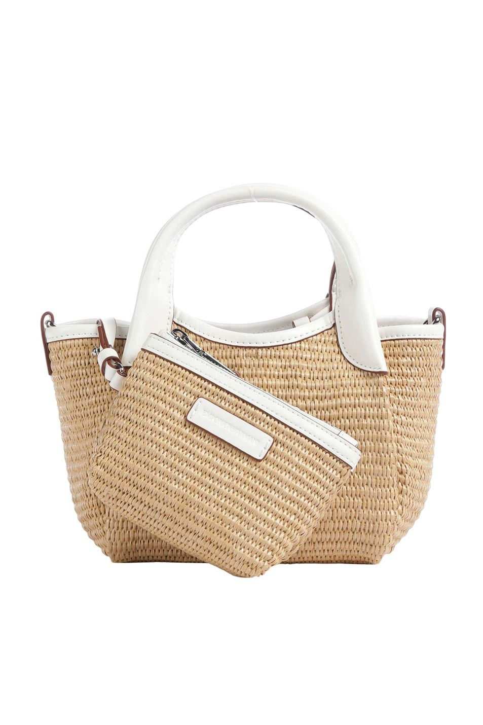 Сумка соломенная с логотипом|Основной цвет:Белый Женский Emporio Armani Сумка соломенная с логотипом (цвет ), артикул EW001011-AF25819 | Фото 2