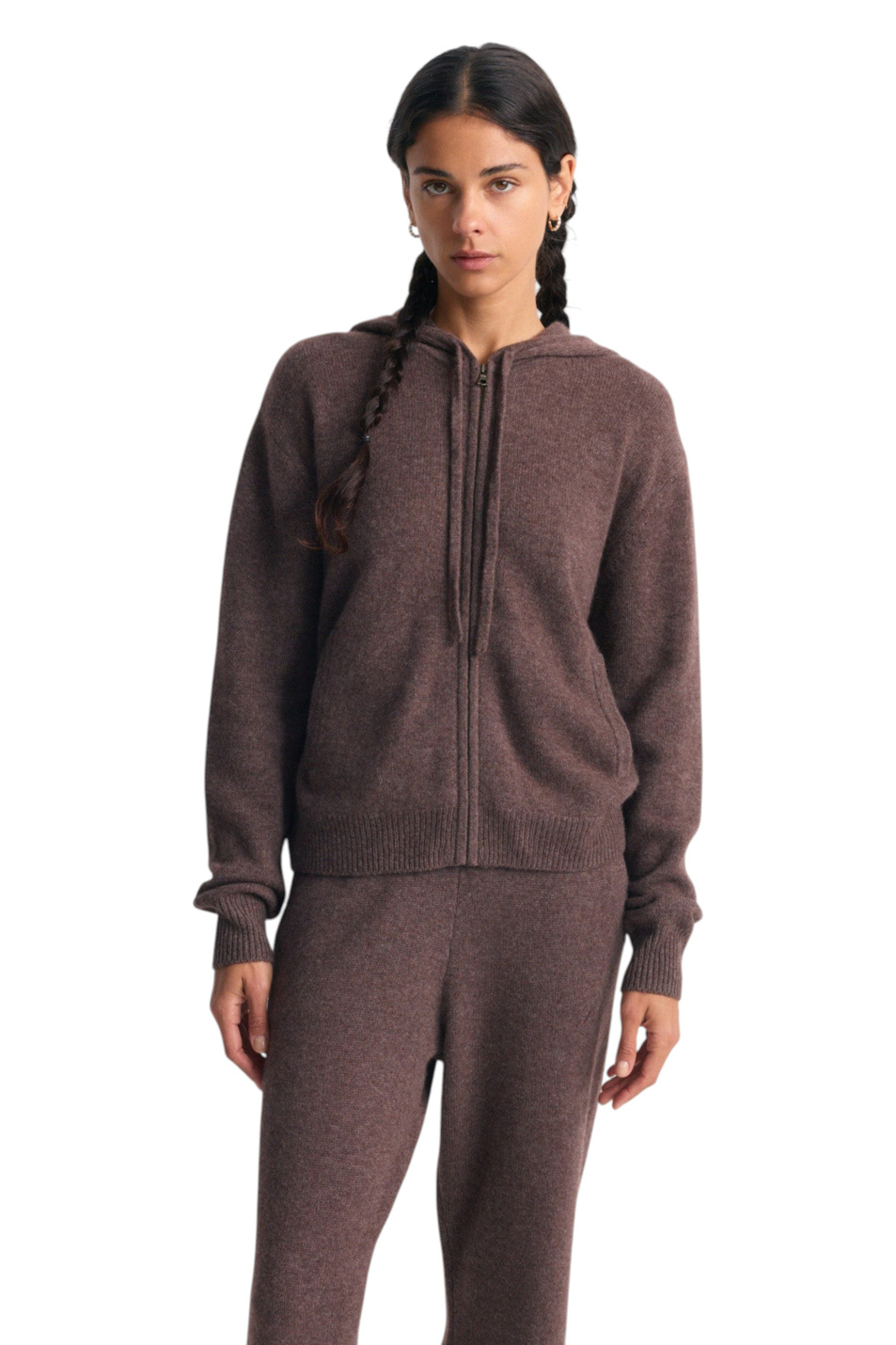 Женский Sporty & Rich Худи Isac из кашемира и шерсти (цвет ), артикул CA00283327BR03 | Фото 4