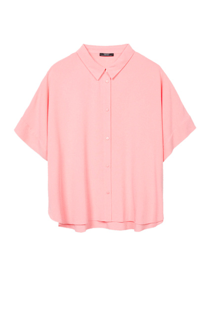Однотонная блузка|Основной цвет:Розовый|Артикул:195325 | Фото 1