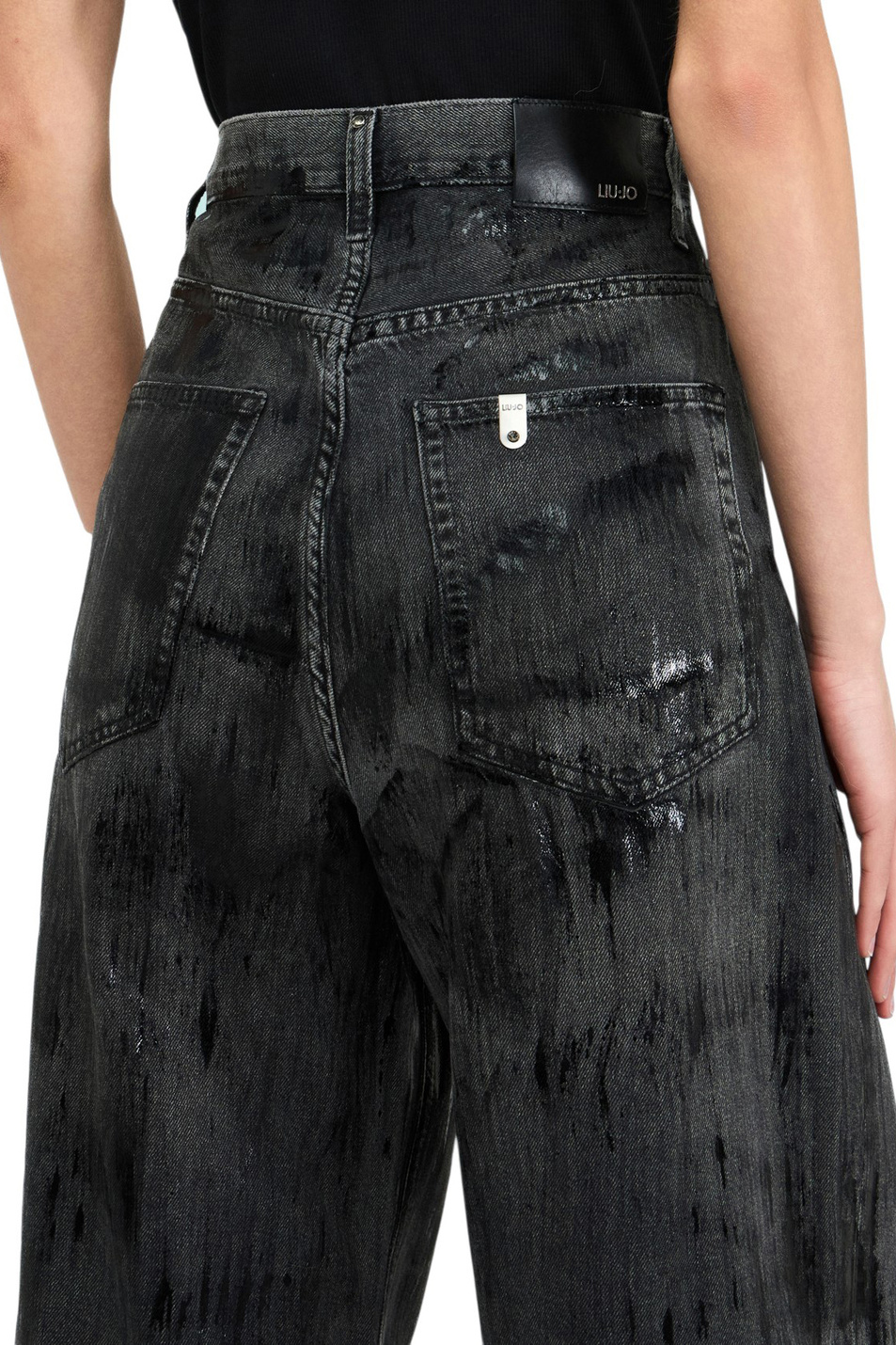 Джинсы из хлопка|Основной цвет:Серый Женский Liu Jo Джинсы из хлопка (цвет ), артикул MF5358D0299 | Фото 5