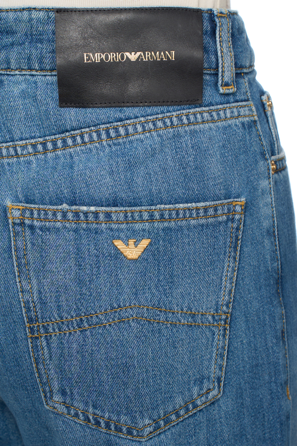 Женский Emporio Armani Джинсы из хлопка (цвет ), артикул EW001119-AF12676 | Фото 6