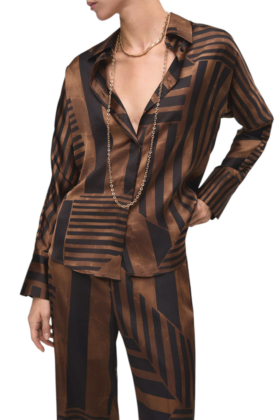 Женский Mango Блузка TRINI с принтом (цвет ), артикул 17035830 | Фото 3