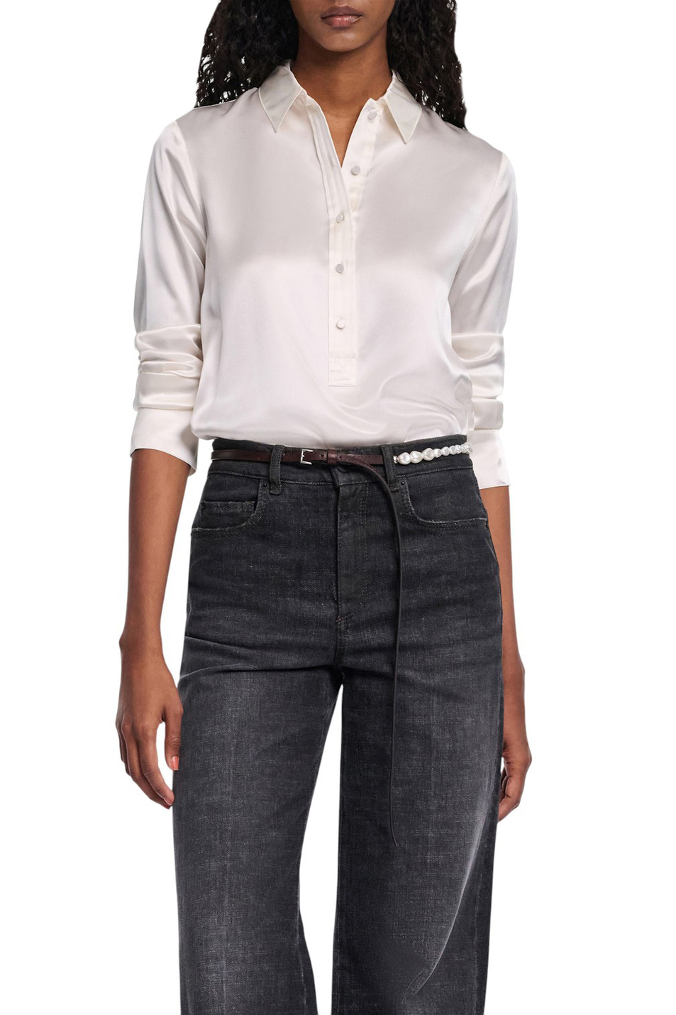 Женский Dorothee Schumacher Блузка SENSE OF SHINE из шелка (цвет ), артикул 247306 | Фото 4