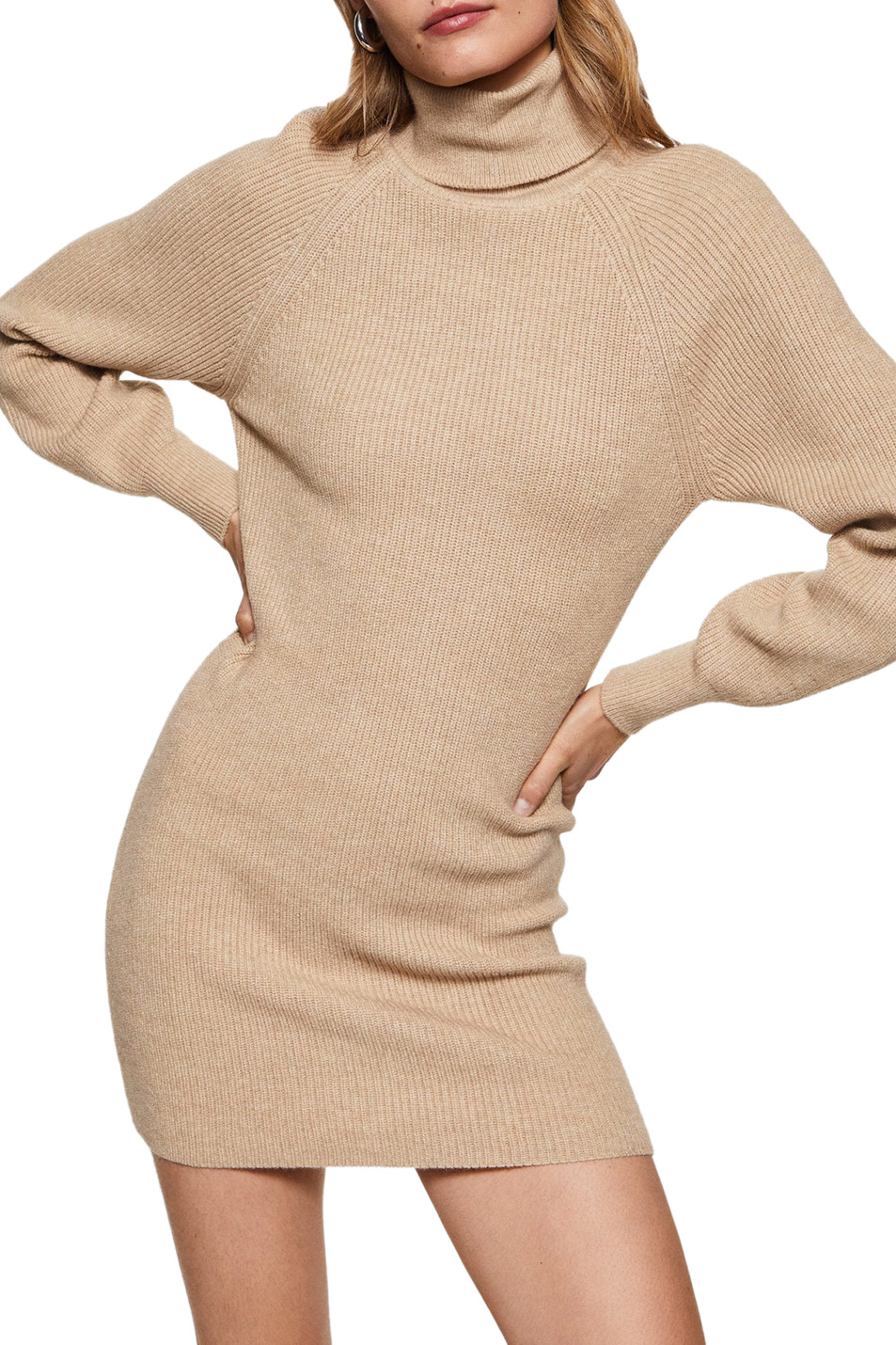 Женский Mango Платье-свитер JOLENEC с высоким воротником (цвет ), артикул 37079097 | Фото 3