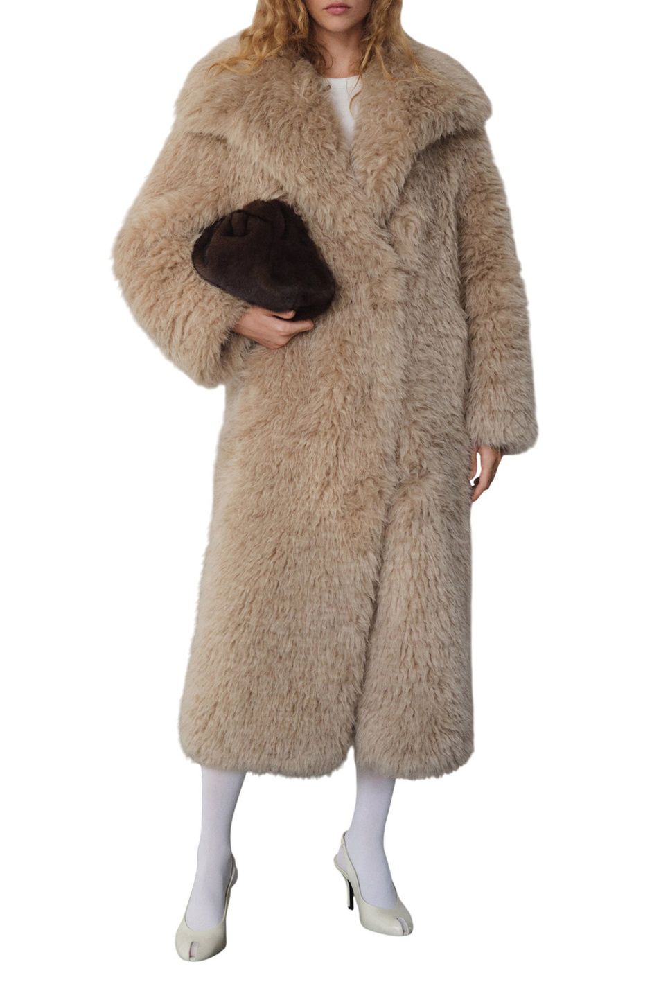 Шуба YETI|Основной цвет:Бежевый Женский Mango Шуба YETI (цвет ), артикул 17047908 | Фото 2