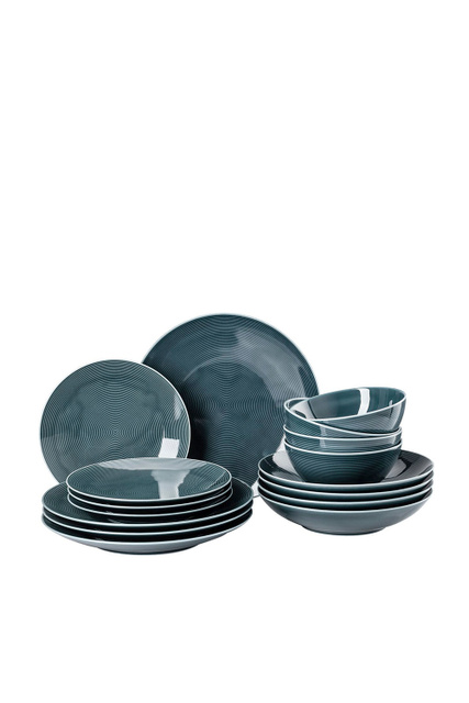 Набор посуды на 4 персоны (16 предметов)|Основной цвет:Синий|Артикул:11900-401916-18733 | Фото 1