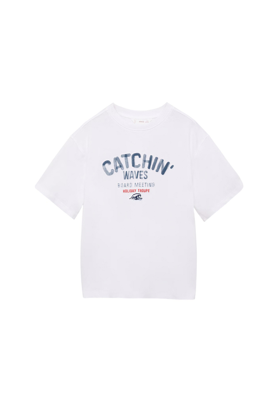 Мальчикам Mango Kids Футболка CATCHIN из хлопка (цвет ), артикул 87007717 | Фото 1