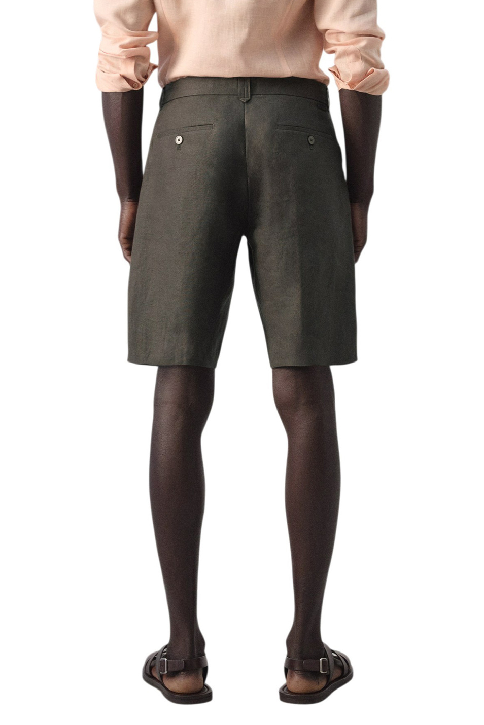 Мужской Mango Man Шорты CARP однотонные (цвет ), артикул 27066709 | Фото 4