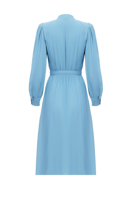 Платье из вискозы со сборками|Основной цвет:Голубой|Артикул:AB32431E1 | Фото 2