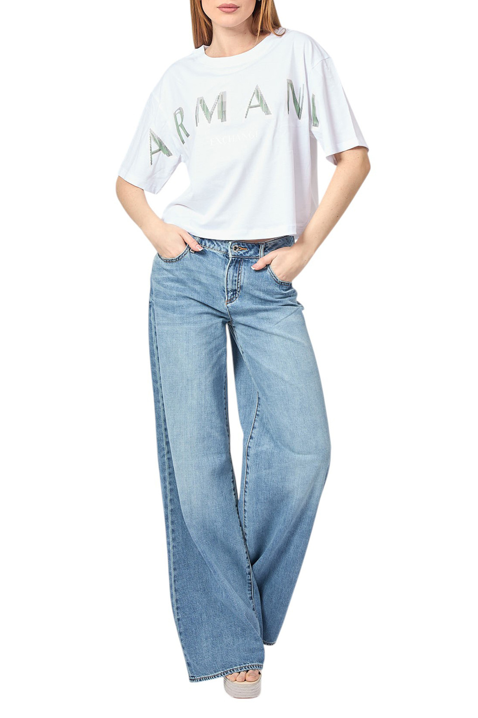 Женский Armani Exchange Футболка с логотипом (цвет ), артикул XW000520-AF10359 | Фото 2