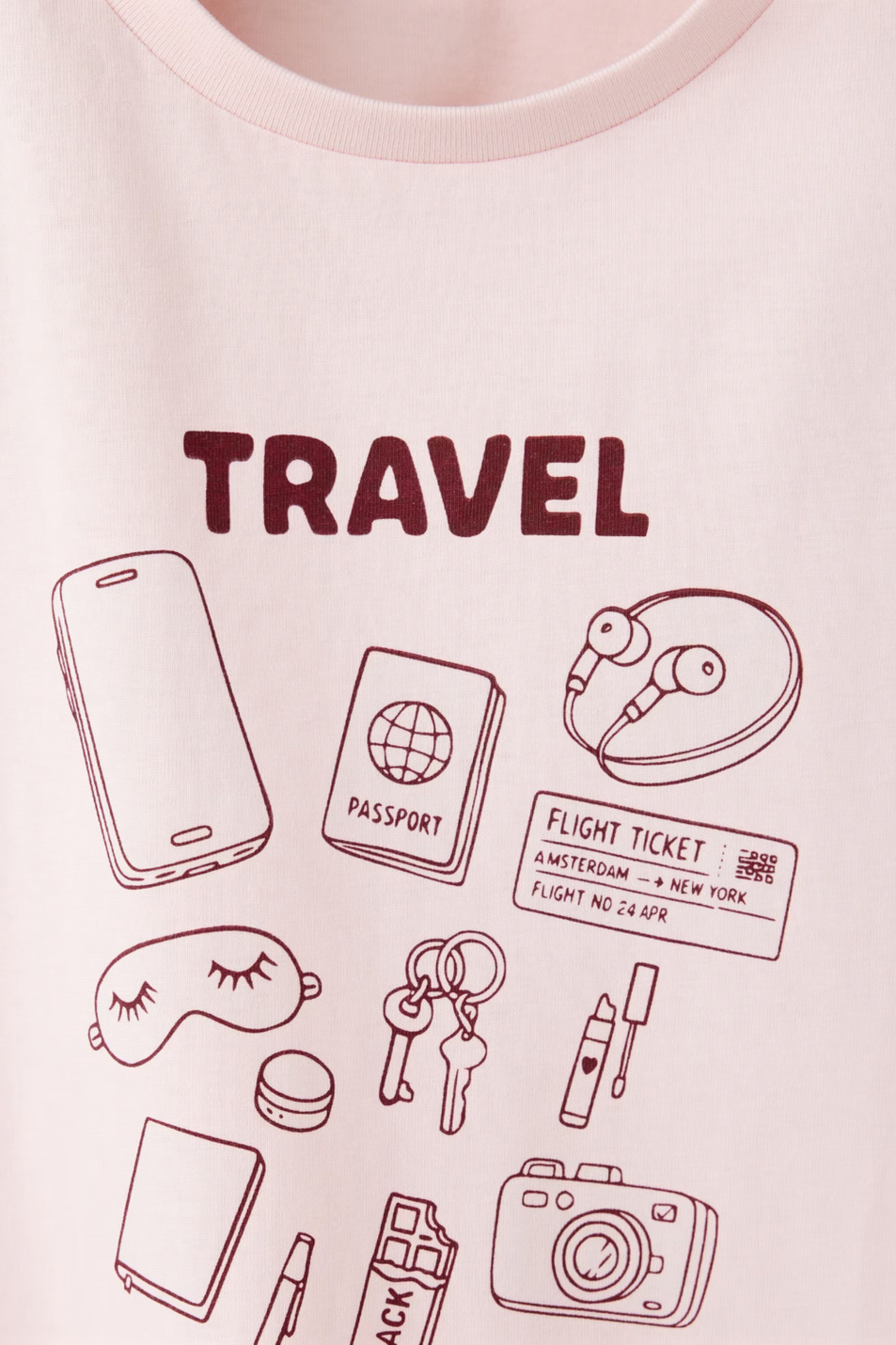 Девочкам Mango Kids Футболка TRAVEL из хлопка (цвет ), артикул 37072907 | Фото 5