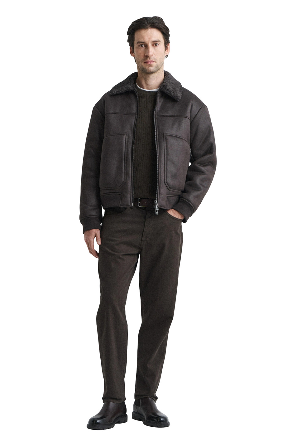 Мужской Armani Exchange Дубленка с накладными карманами (цвет ), артикул XM003323-AF28562 | Фото 3