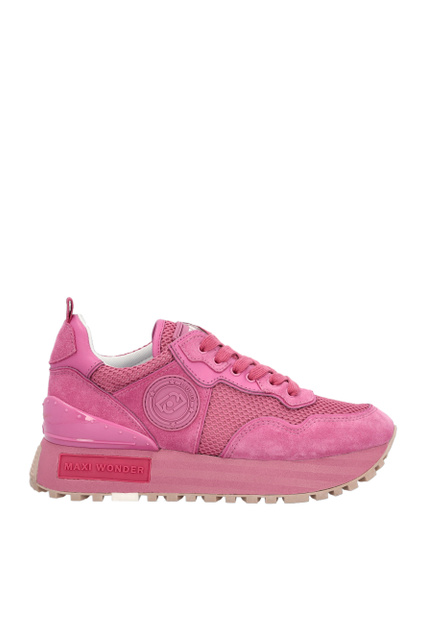 Кроссовки на платформе с сетчатыми вставками|Основной цвет:Розовый|Артикул:BA2053PX027 | Фото 1