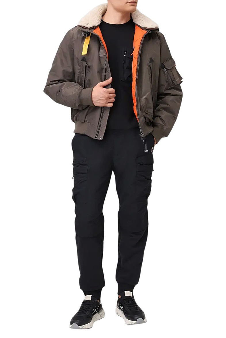 Бомбер FIRE S. с пуховым наполнителем|Основной цвет:Хаки Мужской Parajumpers Бомбер FIRE S. с пуховым наполнителем (цвет ), артикул PMJKMA26 | Фото 3