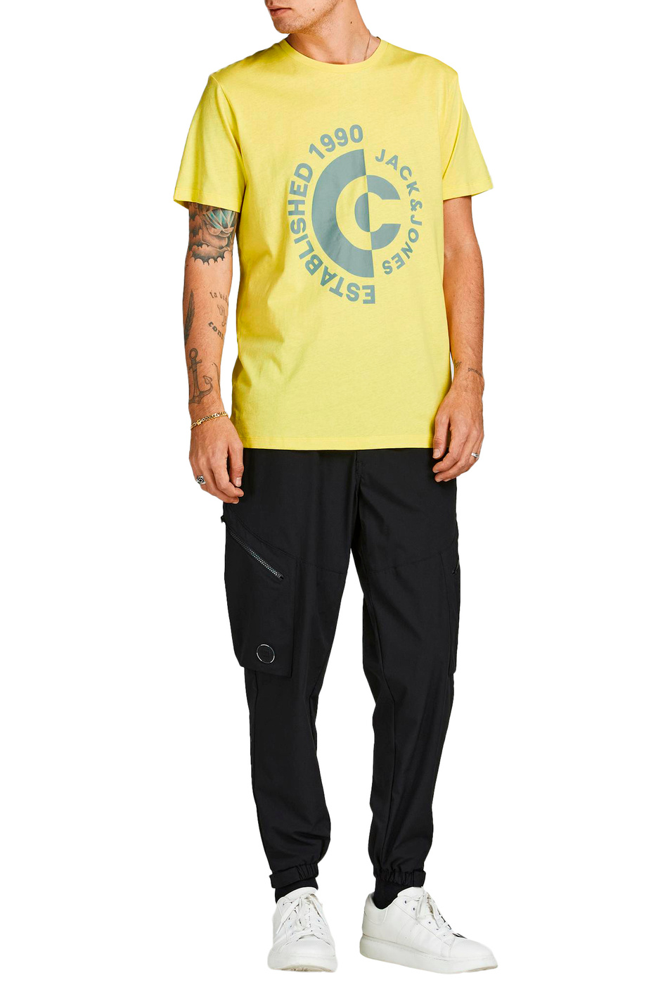 Мужской Jack & Jones Футболка из натурального хлопка с принтом (цвет ), артикул 12198332 | Фото 2