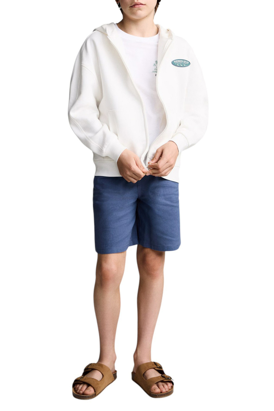 Мальчикам Mango Kids Толстовка HONOLULU из хлопка (цвет ), артикул 87037708 | Фото 3