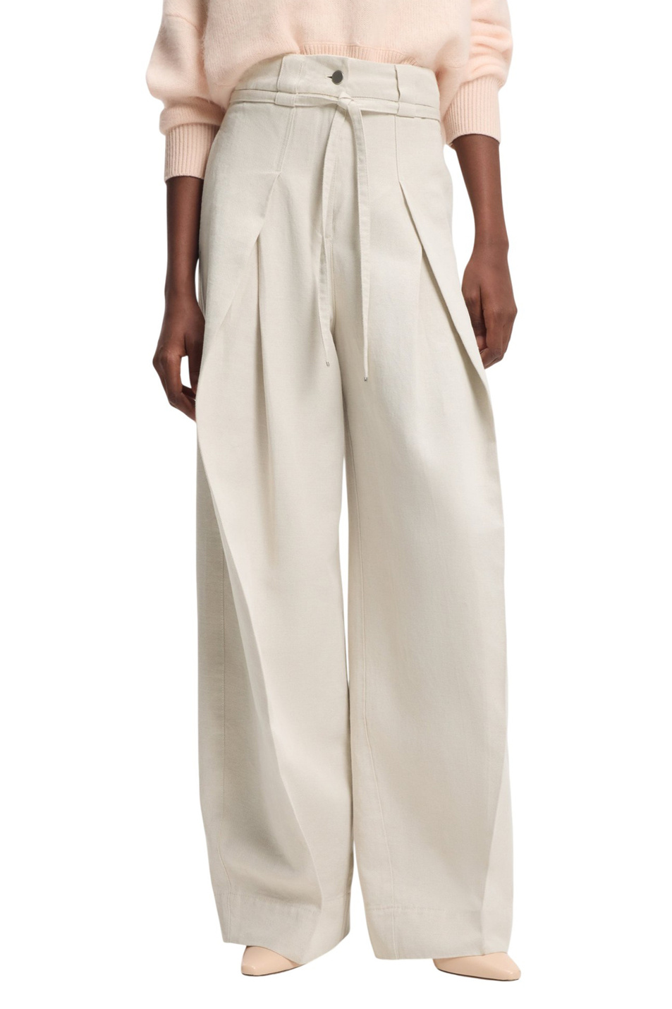 Женский BOSS Брюки из хлопка и льна (цвет ), артикул 50553922 | Фото 3