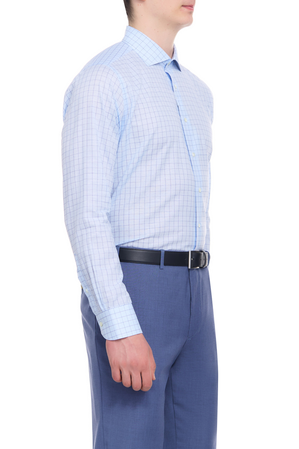 Мужской Canali Рубашка из хлопка и льна (цвет ), артикул 7C3GD02825 | Фото 3