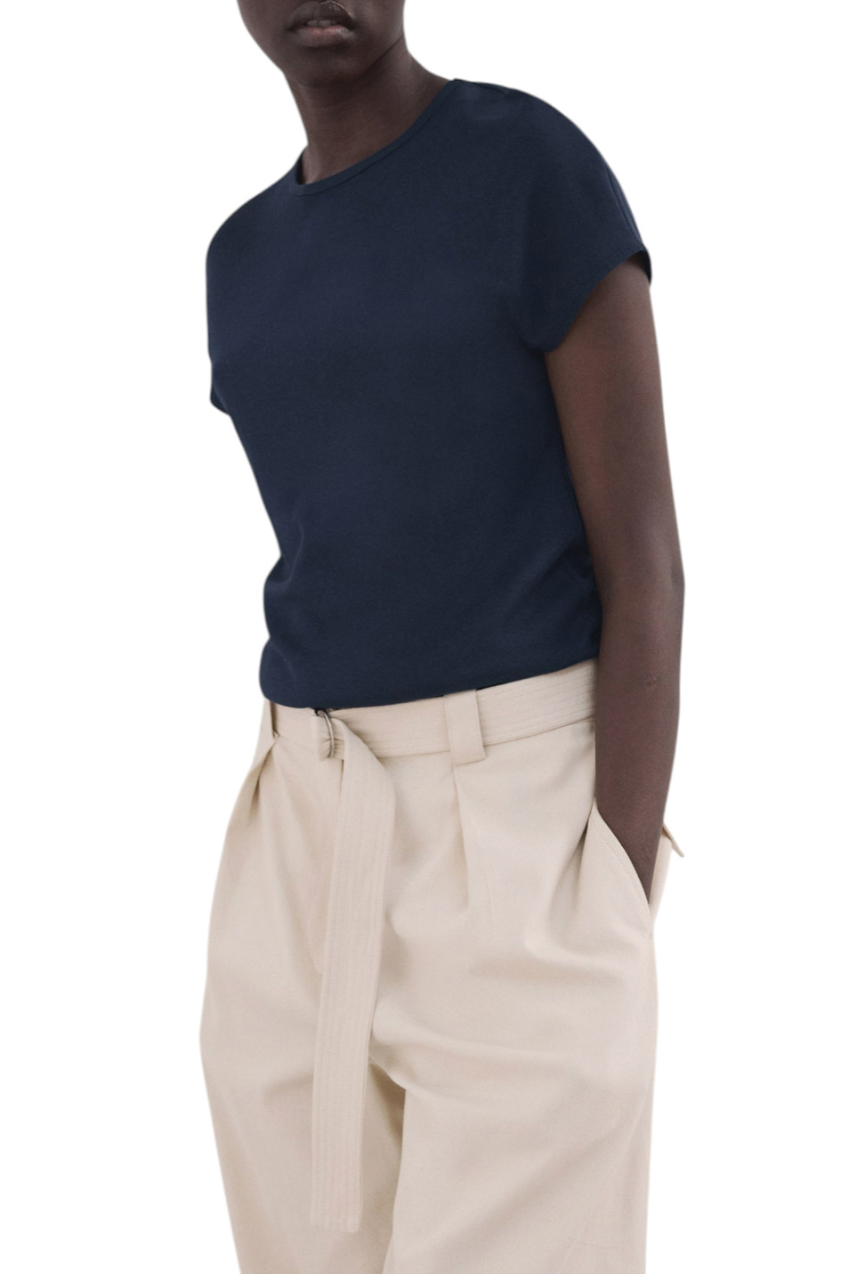 Женский Mango Футболка ZANI однотонная (цвет ), артикул 27007805 | Фото 3