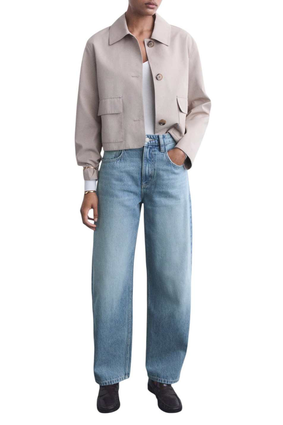 Женский Mango Джинсы BET из хлопка (цвет ), артикул 17044094 | Фото 2